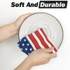 Artoid Mode American Flag Stars 4th of July Kitchen Towels Dish Towels, 18×26 Inch Patriotic Memorial Day Decoration Hand Towels Set of 2