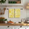 Artoid Mode Beige Rabbit Flowers Bless Our Home Happy Easter Spring Kitchen Towels Dish Towels, 18×26 Inch Farmhouse Summer Decoration Cleaning Set of 4(Yellow)