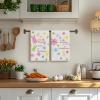 Artoid Mode Beige Rabbit Flowers Bless Our Home Happy Easter Spring Kitchen Towels Dish Towels, 18×26 Inch Farmhouse Summer Decoration Cleaning Set of 4(Beige)