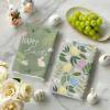 Artoid Mode Pink Rabbit Flower Leaves Bunny Eggs Happy Easter Spring Kitchen Towels Dish Towels, 18×26 Inch Farmhouse Summer Decoration Cleaning Set of 4(Green)