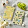 Artoid Mode Pink Rabbit Flower Leaves Bunny Eggs Happy Easter Spring Kitchen Towels Dish Towels, 18×26 Inch Farmhouse Summer Decoration Cleaning Set of 4(Yellow)