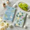 Artoid Mode Pink Rabbit Flower Leaves Bunny Eggs Happy Easter Spring Kitchen Towels Dish Towels, 18×26 Inch Farmhouse Summer Decoration Cleaning Set of 4(Blue)