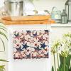 Artoid Mode Strip-Shaped America Stars Patriotic 4th of July Kitchen Towels Dish Towels, 18×26 Inch Memorial Day Decoration Hand Towels Set of 2