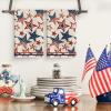 Artoid Mode Strip-Shaped America Stars Patriotic 4th of July Kitchen Towels Dish Towels, 18×26 Inch Memorial Day Decoration Hand Towels Set of 2
