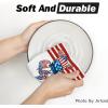 Artoid Mode Stripes American Flag Vase Windmill 4th of July Kitchen Towels Dish Towels, 18×26 Inch Patriotic Memorial Day Decor Hand Towels Set of 4