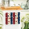 Artoid Mode Stripes Stars America Patriotic 4th of July Kitchen Towels Dish Towels, 18×26 Inch Farmhouse Memorial Day Decoration Hand Towels Set of 2