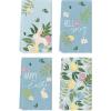 Artoid Mode Pink Rabbit Flower Leaves Bunny Eggs Happy Easter Spring Kitchen Towels Dish Towels, 18×26 Inch Farmhouse Summer Decoration Cleaning Set of 4(Blue)