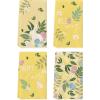 Artoid Mode Pink Rabbit Flower Leaves Bunny Eggs Happy Easter Spring Kitchen Towels Dish Towels, 18×26 Inch Farmhouse Summer Decoration Cleaning Set of 4(Yellow)