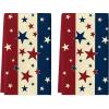 Artoid Mode Stripes Stars America Patriotic 4th of July Kitchen Towels Dish Towels, 18×26 Inch Farmhouse Memorial Day Decoration Hand Towels Set of 2