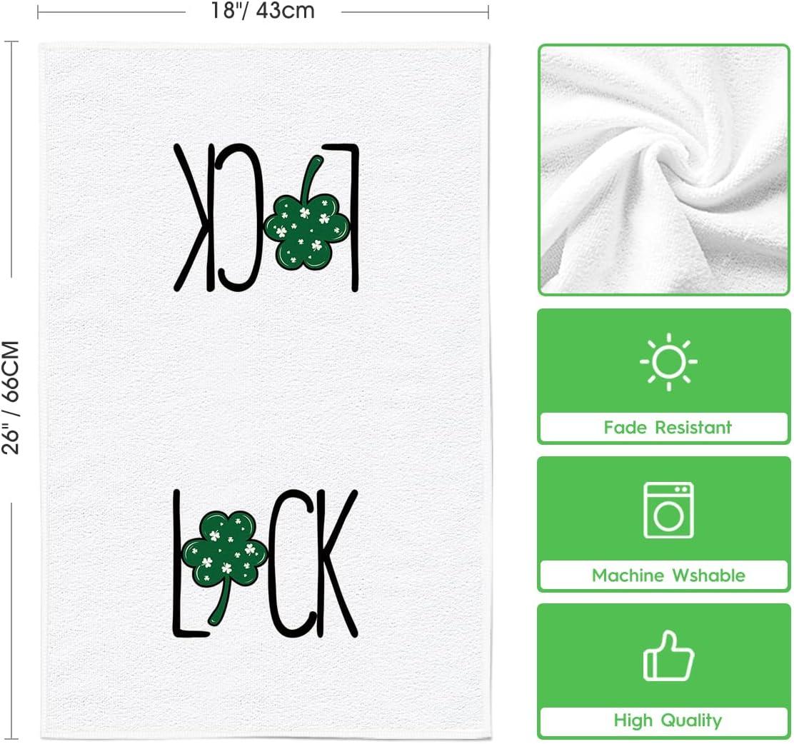 image:imageArtoid Mode Green Clover Shamrock Lucky St Patricks Day Kitchen Towels Dish Towels 18x26 Inch Seasonal Decoration Hand Towels Set of 4Green