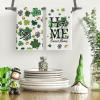 Artoid Mode Beige Clover Shamrock St.Patrick’s Day Kitchen Dish Towels, 18×26 Inch Farmhouse Holiday Spring Decoration Cleaning Set of 2(Beige)