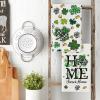 Artoid Mode Beige Clover Shamrock St.Patrick’s Day Kitchen Dish Towels, 18×26 Inch Farmhouse Holiday Spring Decoration Cleaning Set of 2(Beige)