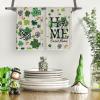 Artoid Mode Beige Clover Shamrock St.Patrick’s Day Kitchen Dish Towels, 18×26 Inch Farmhouse Holiday Spring Decoration Cleaning Set of 2(Wood)