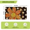 Artoid Mode Black Dots Flower Summer Doormat, Home Decor Low-Profile Switch Rug Door Mat Floor Mat for Indoor Outdoor 17×29 Inch(Black)