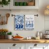 Artoid Mode Blue Rabbits Bunny Bow Easter Kitchen Towels Dish Towels, 18×26 Inch Celadon Spring Farmhouse Holiday Decoration Hand Towels Set of 4