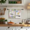 Artoid Mode Bow Rabbit Flower Leaves Bunny Eggs Happy Easter Spring Kitchen Towels Dish Towels, 18×26 Inch Farmhouse Summer Decoration Cleaning Set of 4