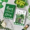Artoid Mode Buffalo Plaid Shamrock St. Patrick’s Day Kitchen Towels Dish Towels, 18×26 Inch Farmhouse Spring Decoration Hand Towels Set of 4