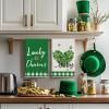 Artoid Mode Buffalo Plaid Shamrock St. Patrick’s Day Kitchen Towels Dish Towels, 18×26 Inch Farmhouse Spring Decoration Hand Towels Set of 4