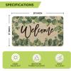 Artoid Mode Eucalyptus Summer Welcome Doormat, Seasonal Spring Summer Low-Profile Yard Floor Switch Mat for Indoor Outdoor 17 x 29 Inch