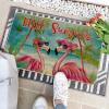 Artoid Mode Flamingo Coconut Tree Hello Summer Doormat, Home Decor Low-Profile Switch Rug Door Mat Floor Mat for Indoor Outdoor 17×29 Inch