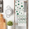 Artoid Mode Green Clover Shamrock Lucky St. Patrick’s Day Kitchen Towels Dish Towels, 18×26 Inch Seasonal Decoration Hand Towels Set of 4(Beige)