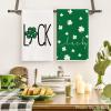 Artoid Mode Green Clover Shamrock Lucky St. Patrick’s Day Kitchen Towels Dish Towels, 18×26 Inch Seasonal Decoration Hand Towels Set of 4(Green)