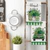 Artoid Mode Heart Shamrock Bow Vase Car Lucky St. Patrick’s Day Kitchen Towels Dish Towels, 18×26 Inch Farmhouse Spring Decoration Cleaning Set of 4