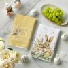 Artoid Mode Rabbit Butterfly Bunny Eggs Bless Sweet Home Easter Spring Kitchen Towels Dish Towels, 18×26 Inch Farmhouse Summer Decoration Cleaning Set of 4
