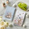Artoid Mode Rabbit Butterfly Flowers Bless Sweet Home Easter Spring Kitchen Towels Dish Towels, 18×26 Inch Farmhouse Summer Decoration Cleaning Set of 4
