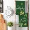 Artoid Mode Sage Shamrock Leaves Lucky Charm St. Patrick’s Day Kitchen Towels Dish Towels, 18×26 Inch Farmhouse Spring Decoration Cleaning Set of 4