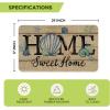 Artoid Mode Sea Shell Home Sweet Home Summer Doormat, Home Decor Low-Profile Switch Rug Door Mat Floor Mat for Indoor Outdoor 17×29 Inch