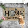 Artoid Mode Sea Shell Home Sweet Home Summer Doormat, Home Decor Low-Profile Switch Rug Door Mat Floor Mat for Indoor Outdoor 17×29 Inch