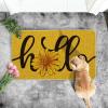 Artoid Mode Yellow Hello Sunflower Summer Doormat, Home Decor Low-Profile Switch Rug Door Mat Floor Mat for Indoor Outdoor 17×29 Inch(Yellow)