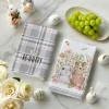 Artoid Mode Yellow Stripe Polka dots Rabbit Bunny Easter Kitchen Towels Dish Towels, 18×26 Inch Seasonal Spring Decoration Cleaning Set of 4(Grey)