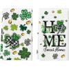 Artoid Mode Beige Clover Shamrock St.Patrick’s Day Kitchen Dish Towels, 18×26 Inch Farmhouse Holiday Spring Decoration Cleaning Set of 2(Beige)