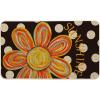 Artoid Mode Black Dots Flower Summer Doormat, Home Decor Low-Profile Switch Rug Door Mat Floor Mat for Indoor Outdoor 17×29 Inch(Black)