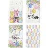 Artoid Mode Bow Rabbit Flower Leaves Bunny Eggs Happy Easter Spring Kitchen Towels Dish Towels, 18×26 Inch Farmhouse Summer Decoration Cleaning Set of 4