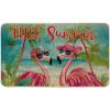 Artoid Mode Flamingo Coconut Tree Hello Summer Doormat, Home Decor Low-Profile Switch Rug Door Mat Floor Mat for Indoor Outdoor 17×29 Inch