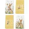 Artoid Mode Rabbit Butterfly Bunny Eggs Bless Sweet Home Easter Spring Kitchen Towels Dish Towels, 18×26 Inch Farmhouse Summer Decoration Cleaning Set of 4