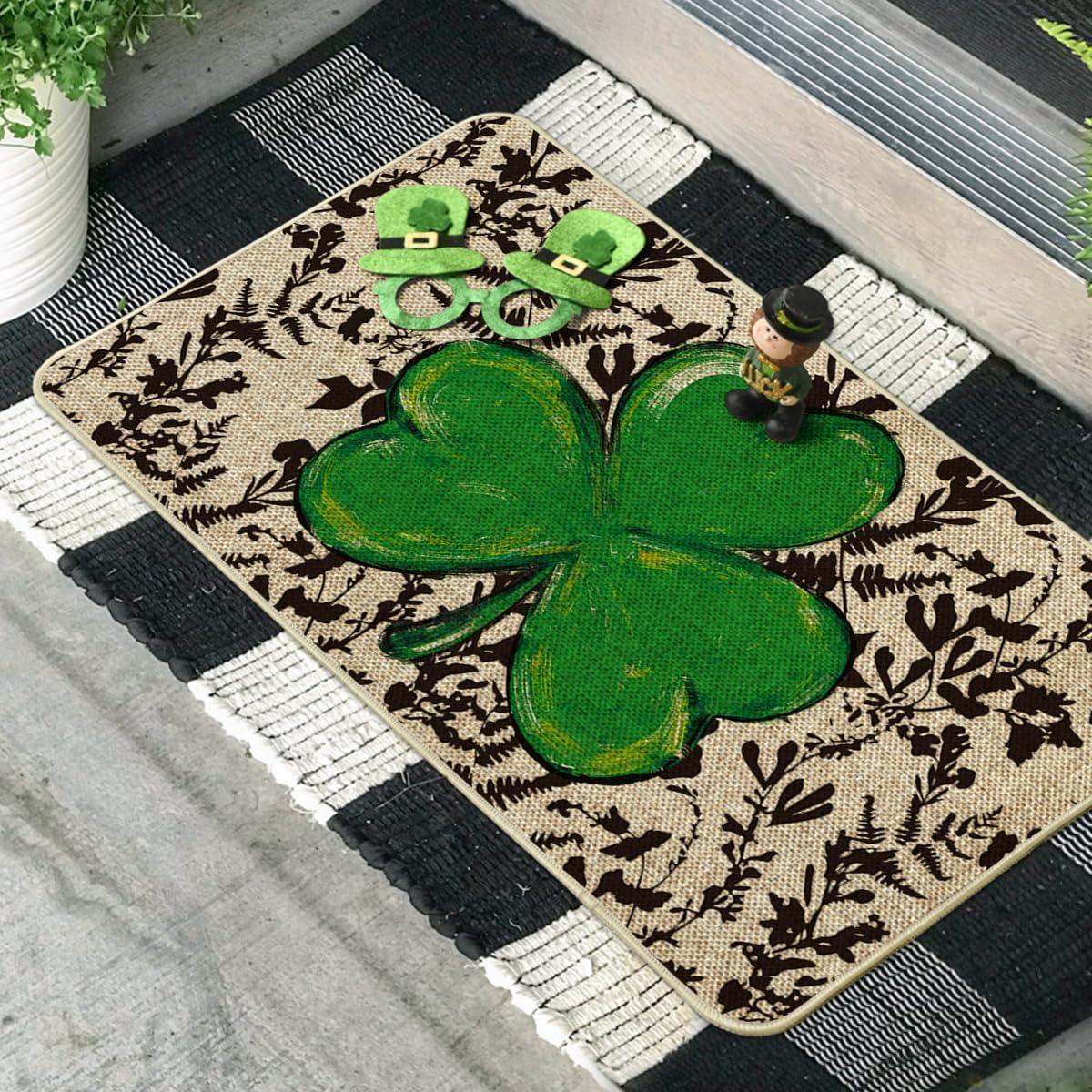 image:imageArtoid Mode Floral Shamrock St Patricks Day Doormat Home Decor LowProfile Switch Rug Door Mat Floor Mat for Indoor Outdoor 17x29 Inch