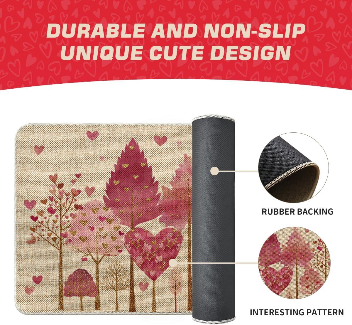 image:imageArtoid Mode Love Red Heart Tree Valentines DoormatHome Decor LowProfile Door Mat Switch Rug Floor Mat for Indoor Outdoor 17x29 Inch