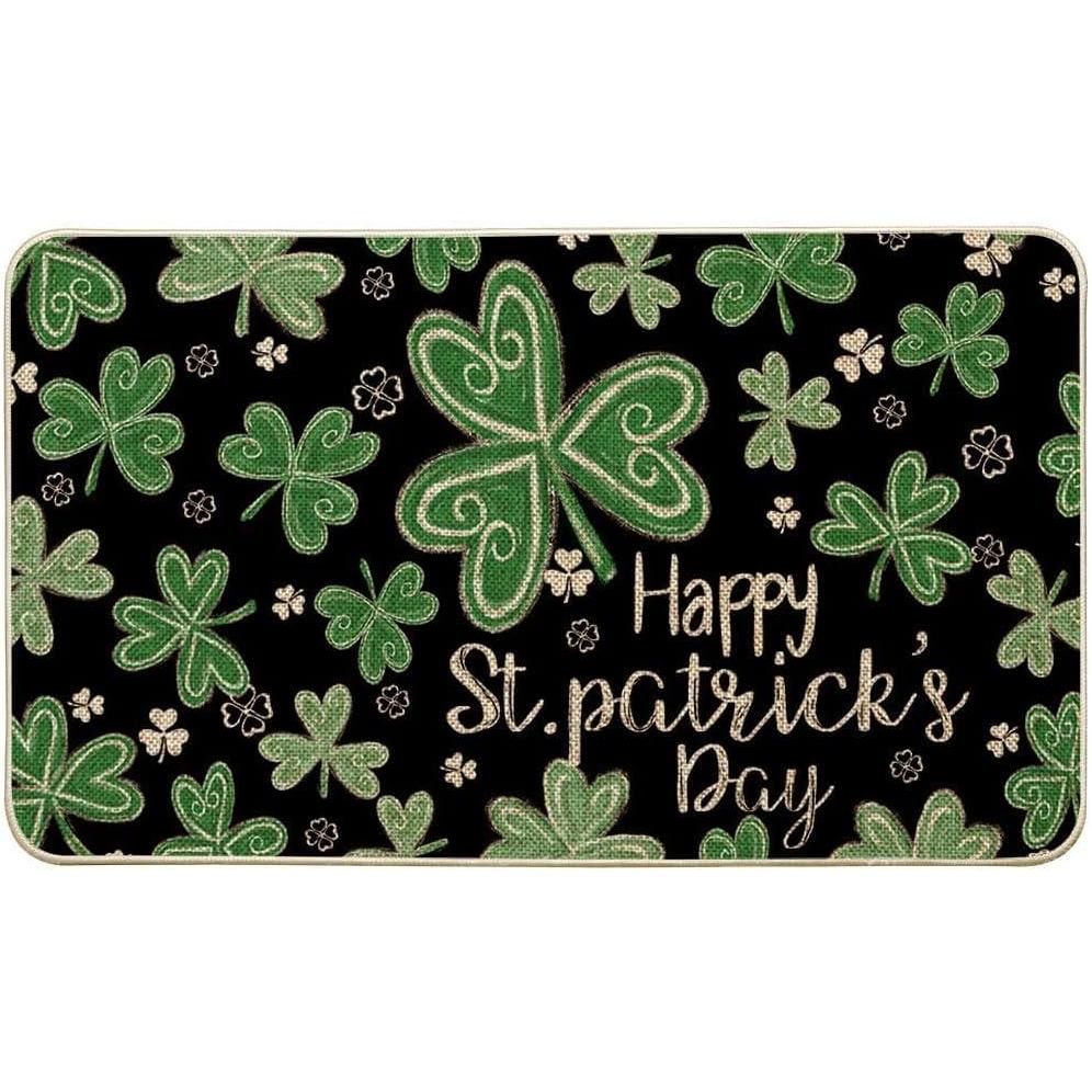 image:imageArtoid Mode Black Shamrock Happy St Patricks Day Doormat Home Decor LowProfile Switch Rug Door Mat Floor Mat for Indoor Outdoor 17x29 Inch