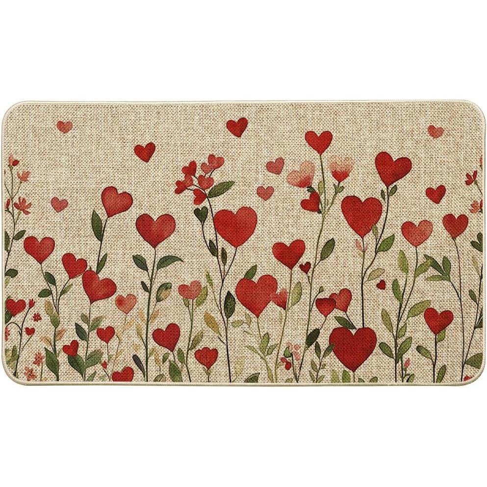 image:imageArtoid Mode Growing Love Heart Valentines Doormat Home Decor LowProfile Switch Rug Door Mat for Indoor Outdoor 17x29 Inch
