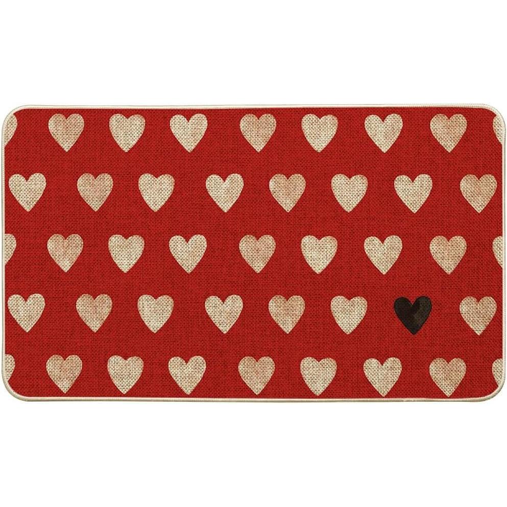 image:imageArtoid Mode Love Heart Valentines Day Doormat Home Decor LowProfile Switch Rug Door Mat for Indoor Outdoor 17x29 InchRed