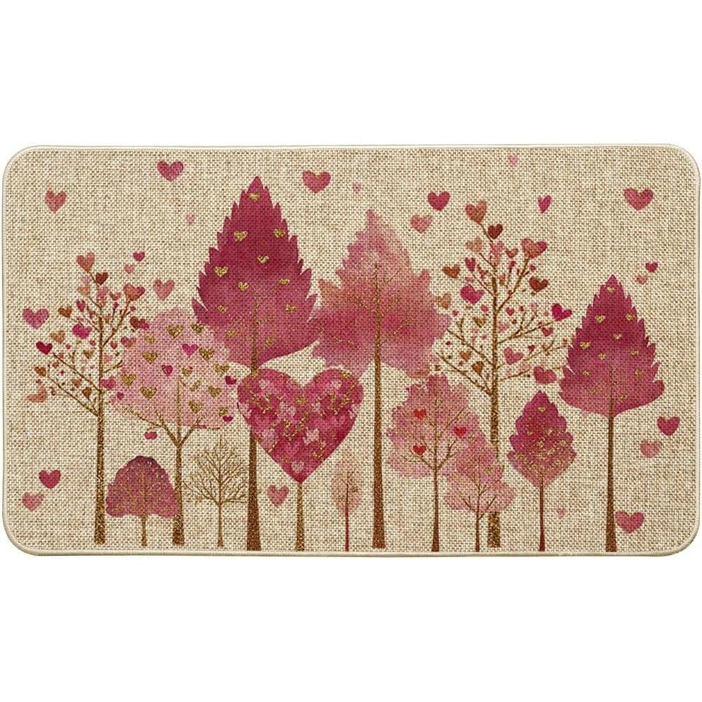 image:imageArtoid Mode Love Red Heart Tree Valentines DoormatHome Decor LowProfile Door Mat Switch Rug Floor Mat for Indoor Outdoor 17x29 Inch