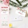 Artoid Mode 24 Pack Rose Flower Thank You Cards Wedding Greeting Cards Gift With Envelope Sticker Blank Note Cards for Birthday Wedding Baby Shower Bridal Shower, 4 x 6 Inch