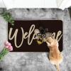 Artoid Mode Black Bee Welcome Summer Home Decor Low-Profile Switch Rug Door Mat for Indoor Outdoor 17×29 Inch(Black)