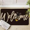 Artoid Mode Black Bee Welcome Summer Home Decor Low-Profile Switch Rug Door Mat for Indoor Outdoor 17×29 Inch(Black)