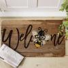 Artoid Mode Black Bee Welcome Summer Home Decor Low-Profile Switch Rug Door Mat for Indoor Outdoor 17×29 Inch(Brown)