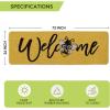Artoid Mode Black Bee Welcome Summer Home Decor Low-Profile Switch Rug Door Mat for Indoor Outdoor 17×29 Inch(Yellow)
